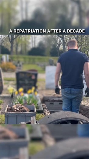 Repatriation after a decade. #behindthescenes #embalmer #mortician #grave #repatriation