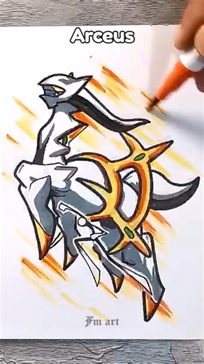 drawing stickman power summon pokemon Lucario x Arceus #shorts #art #drawing #stickman