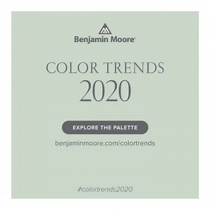 An effervescent, silvery jade, Crystalline AF-485 invigorates. Earthy and enveloping, Cushing Green HC-125 anchors. #ColorTrends2020 #BenjaminMoore | Benjamin Moore