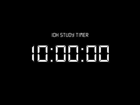 10 Hour Study Timer | No Music | LCD Countdown | Deep Focus
