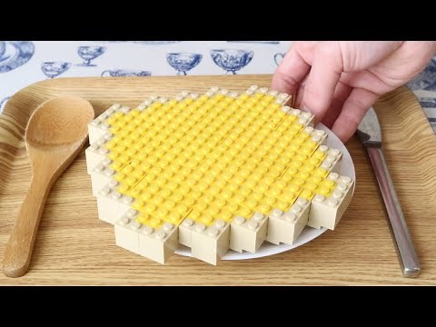 LEGO LEMON Tart PIE In Real Life | INSPIRED BY TOMOSTEEN | Stop Motion Cooking & Lego Food ASMR