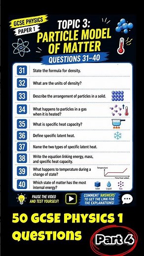 GCSE Physics Paper 1 Revision | Particle Model of Matter