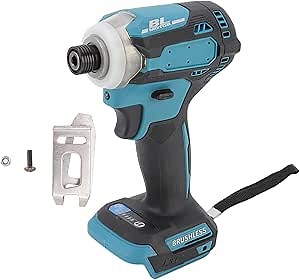 Brushless Lithium Ion Impact Driver, 3 Speed Automatic Impact Drilling Tool Set, Three Gear Adjustment, with 3 LED Lights, for Woodworking Construction