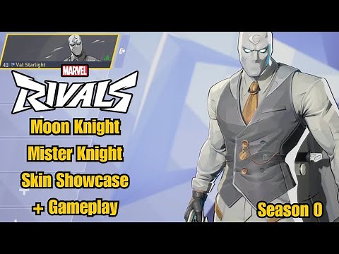 Moon Knight | Mister Knight Skin Showcase | Marvel Rivals Gameplay | Season 0
