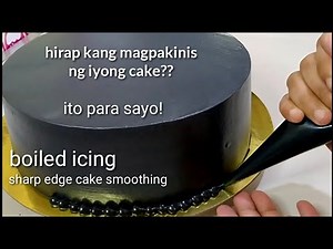 Perfect cake smoothing quick tutorial | sharp edge cake tutorial with boiled icing frosting