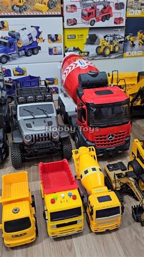 Rc dump truck huina mixer truck bruder excavator trailer #truck #excavator #trailer #shorts