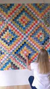 Some progress on the Scrappy Trip quilt I'm making for my grandson... | Arabesque Scissors