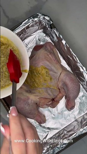 Honey Mustard Roasted Whole Chicken #wholechickenroast