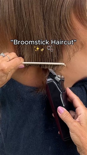 24K views · 63 reactions | A little trim, a little magic. 粒﫧 CALISTA founder Maria McCool brings the #BroomstickHaircut to life with a mix of wicked precision and whimsy. Would you try this witchy-chic method? Sound off below | Calista by Maria McCool | Facebook