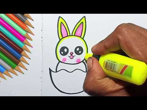 Learn to draw rabbits easy step by step @FizzleArtHub 