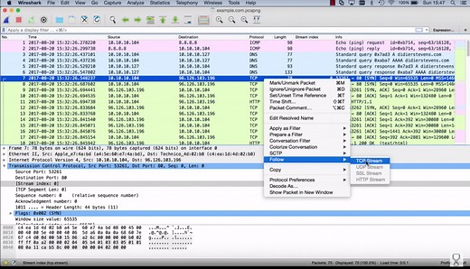 Wireshark: Follow Streams