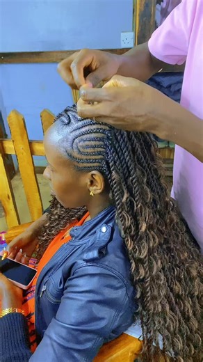 Stylish Lemonade and Fulani Braids at Nyeri Salon