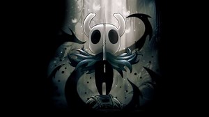 video game characters, Hollow Knight, video games, 4K, ultrawide, minimalism, simple background, mask, black background, sword, cape | 7680x2160 Wallpaper - wallhaven.cc