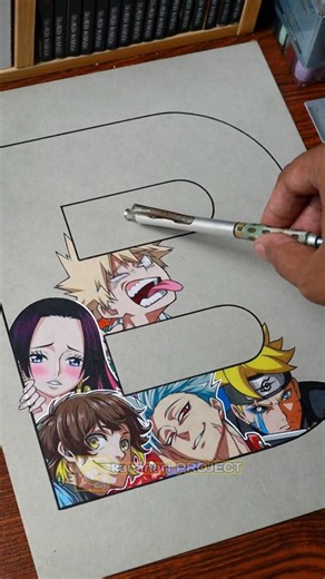 Drawing Anime Characters Starting With '' B '' ✨ Part 6 ✨ Who’s Next ? #shorts #drawing #anime