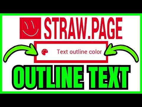 How To OUTLINE TEXT In StrawPage (QUICK & EASY) 2026