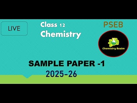 CHEMISTRY BOARD EXAM 2026 | Class 12 | PSEB| pdf in description | SAMPLE PAPER 1
