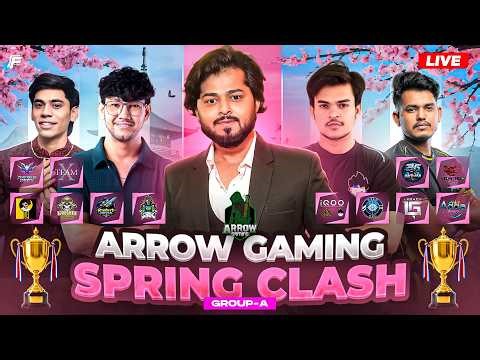 ARROW SPRING CLASH - Group A🔥S8UL ELITE , iQOO OG X TSG, UG X GRP , FG 🔥Tournament Live #arrowgaming