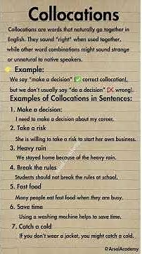 What are Collocations? | Learn with Examples | natural words | Arsal Reading Club #shorts #grammar