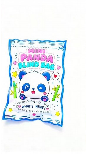 🐼 Mini Panda Blind Bag DIY ✨ Cute Paper Blind Bag Craft! 🎁#MiniPanda #PandaBlindBag #BlindBag