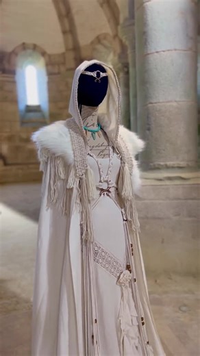 Tribal Witch Wedding Dress Set: Nordic Pagan Handfasting Gown, Norse Wedding - Etsy