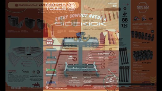 Flier #22 10/18-11/09/25 Check out the Sidekick work center and accessories. | Ben Saiz Authorized Matco Tools Distributor