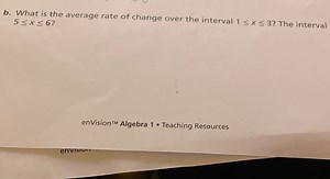 b. What is the average rate of change over the interval 1 \le x... | Filo