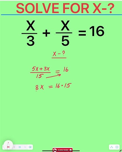 SOLVE FOR X #math #education #for #fun #tiktok