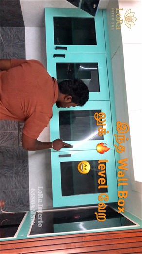 Turquoise Kitchen Wall Box in Coimbatore 😍🔥 | UPVC Modular Kitchen