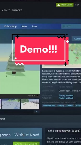 The Ecoplanet demo is out on steam! #gamedev #indiegame #indiedev #developer #dev #coding #3dart #lowpoly #steam #games #gaming #demo #fyp #foryou