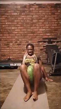 crushing a watermelon in between my thighs testing how strong is my thighs