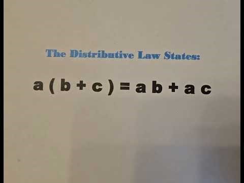 Classical Conversations Math week 23 distributive law tune: if you're happy and you know it