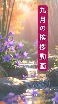 【秋の挨拶動画】 ラインで送る桔梗の花 癒し動画 9月の無料動画