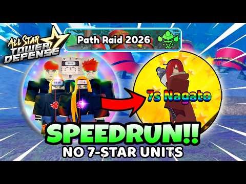 SOLO SPEEDRUN Path Raid (No 7-Stars!) | OG All Star Tower Defense Roblox | OG ASTD