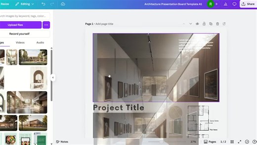 Architecture Poster Canva Template Architecture Presentation Board Template Editable Architecture Sheet Student Project Proposal A0 A1 A2 - Etsy