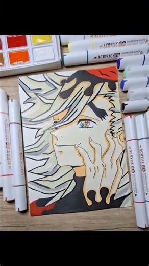 Drawing Douma Face ❄️ Demon Slayer✨️ #shorts #doma #demonslayer #infinitycastle #kimetsunoyaiba #kny