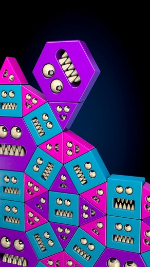 2.1M views · 10K reactions | Classic Monster Tessellation 2 | Jan Olav Baustad | Facebook