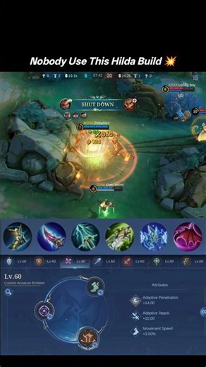 Broken Hilda Build 💥#mlbb #5vs5 #mlbb #shorts #viral#mobilelegends