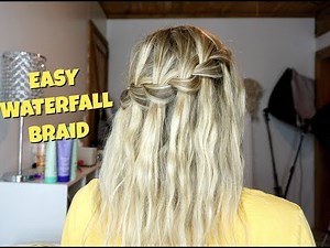 HOW TO: WATERFALL BRAID- Hairstyle for Short, Medium and Long Hair