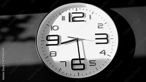 A short time lapse of a clock face