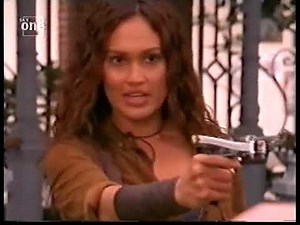 Relic Hunter One sided catfight and KO - Armed villainess is easily defeated and Knocked out