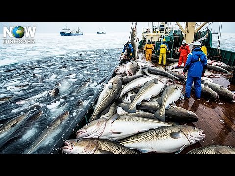 Norway: 100,000 Giant Cod Worth $4.7 Million Caught Deep in the Frozen Waters | Fishing Documentary