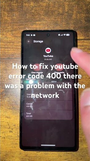 How to fix youtube error code 400 there was a problem with the network