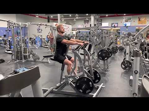 Hammer strength upper back row