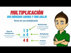 Multiplicación 2 números arriba y 1 abajo - Superfacil - Para principiantes