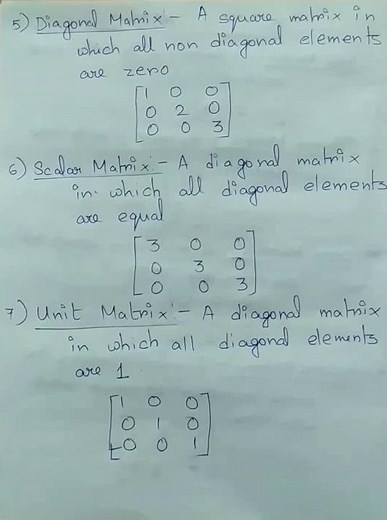 Types of Matrix Part-2