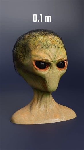 Blik on Instagram: "Alien With Hair #hair #hairvideo #hairsimulation #haircolor #blender #simulation #blender3d #visuals"