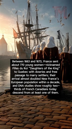 6.8M views · 80K reactions | “Filles du Roi”: France’s Bridal Bridge to New France #FillesDuRoi #QuebecHistory #FrenchCanadianRoots | TerrifyingMyths | Facebook