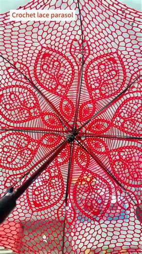 Crochet lace parasol