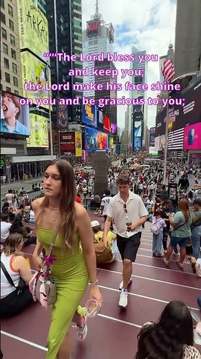 Numbers 6:24 - 26 (NIV). Busy Times Square, Manhattan, New York #travel #bibleverse #newyork