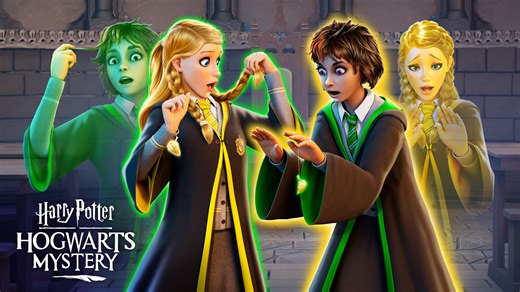 An ancient curse swaps the bodies of two unlikely students in "Witch Switch," a new adventure available now in #HarryPotter: Hogwarts Mystery! | Harry Potter: Hogwarts Mystery